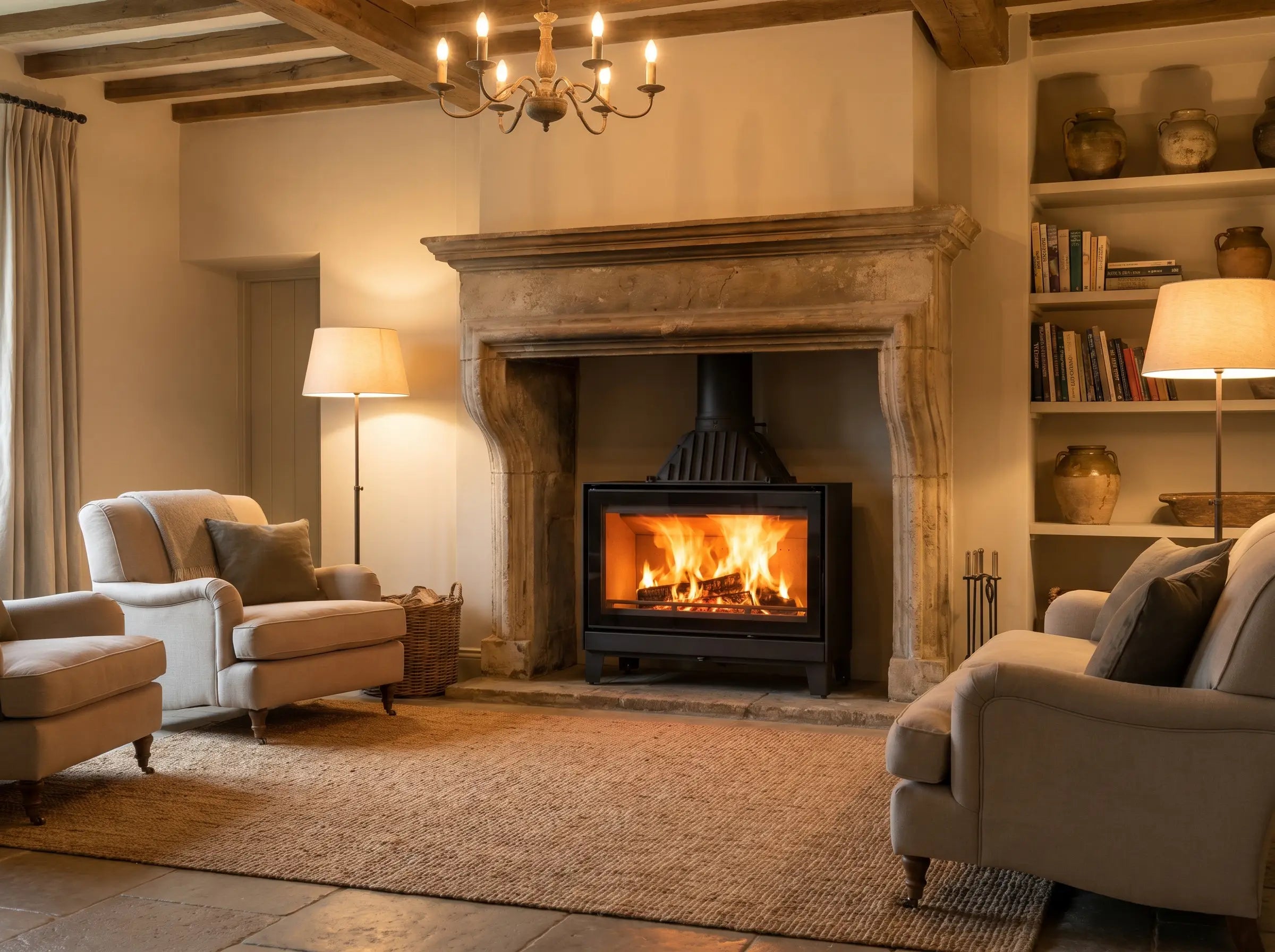 Une cheminée d'époque ravivée — Rénovation & insert cheminée, Pontarlier · Insert bois · 2024